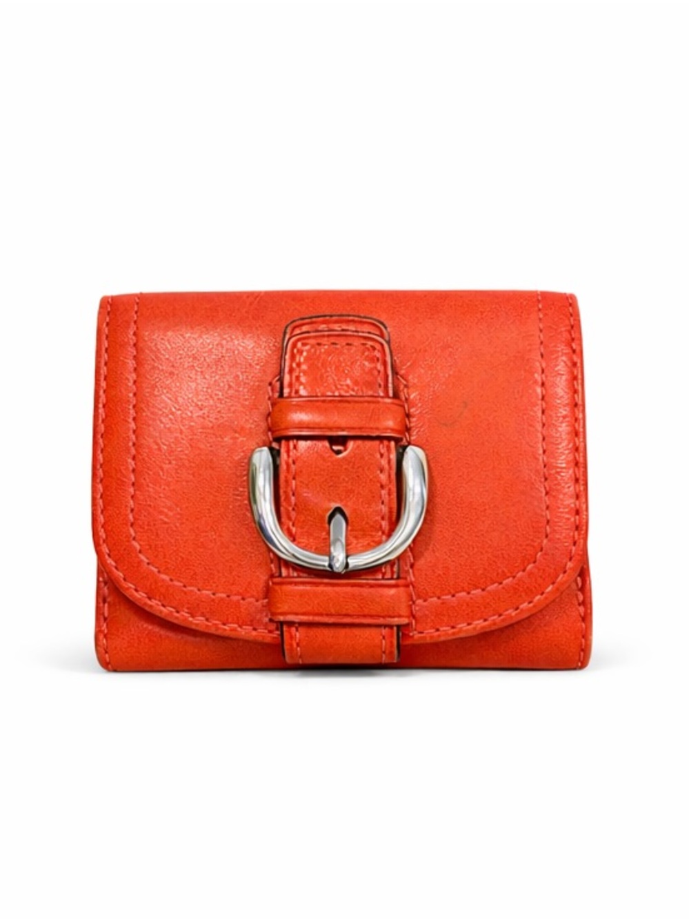 COACH Soho Burnt Orange Glove Tanned Leather Compact Bifold Wallet